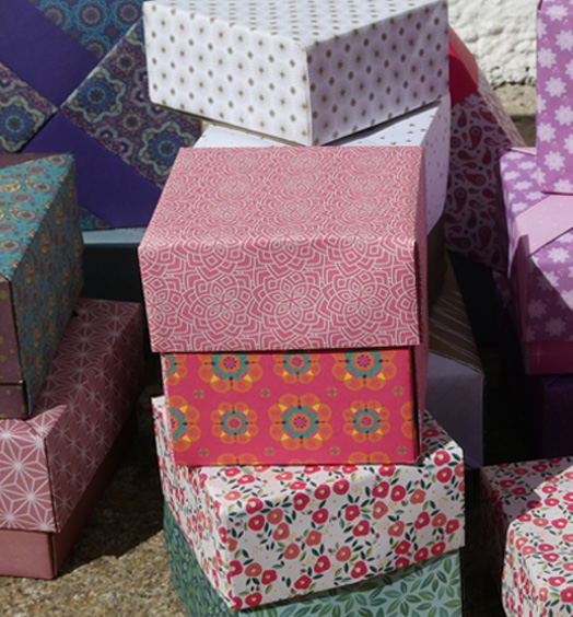 Boite origami modulaire série indienne forme haute