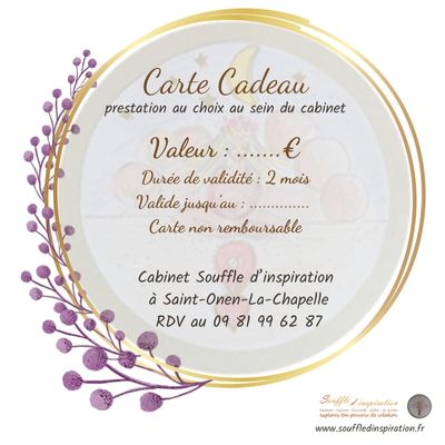 Carte cadeau Souffle d'inspiration