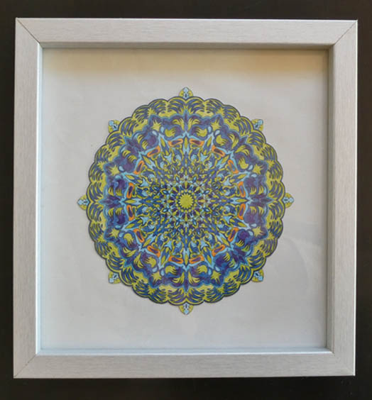 Mandala encadré géométrique à St Onen