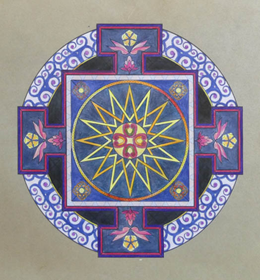 Mandala indien décoration à Saint Onen La Chapelle